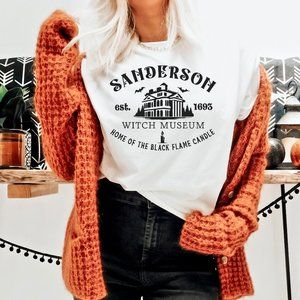 Sanderson Museum T-Shirt Hocus Pocus Shirt Unisex White Cotton T-Shirt Halloween